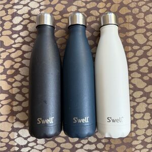 S'well Water Bottle - black, navy, white 17 oz